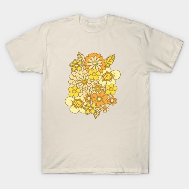 Mellow Yellow 70s Buttercups T-Shirt by latheandquill